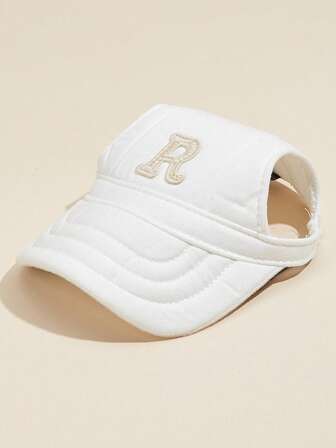 1ชิ้น หมวกเบสบอลเบียร์เทดดี้โลโก้อาร์แบบสีบล็อก สีกาแฟ สีชมพู สีขาว หมวกกันแดดเบาๆ