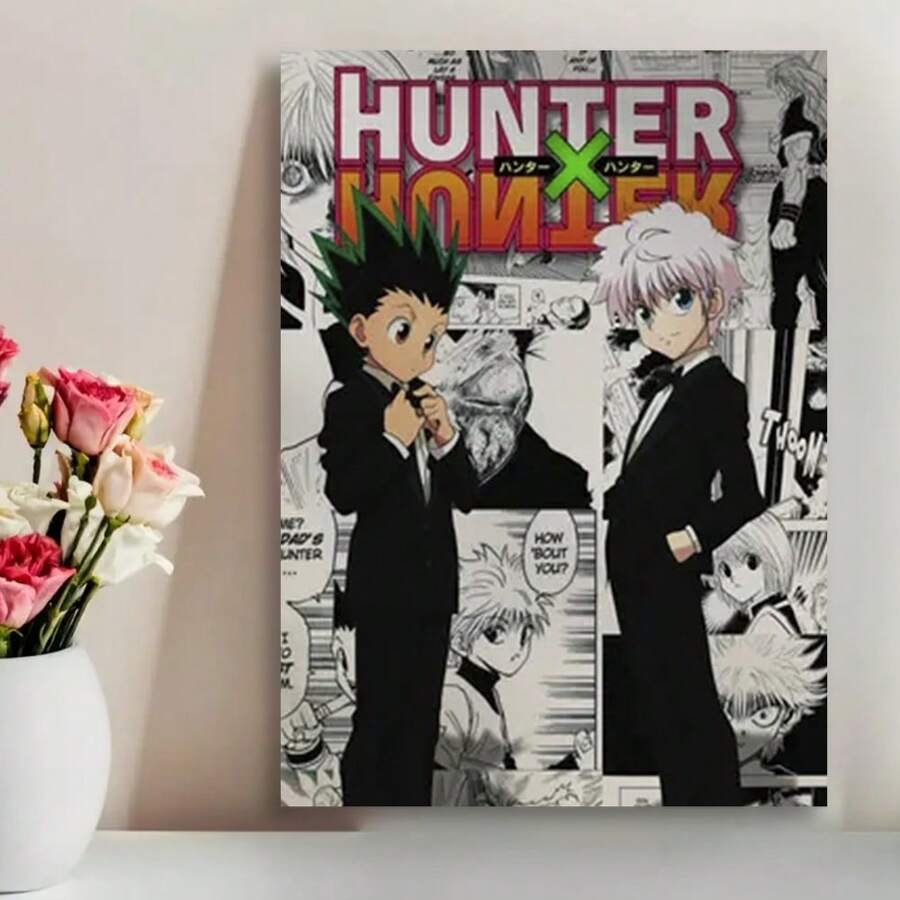 Framed   Anime Poster - Hxh Gon Killua Poster - Hxh Poster - Hxh Anime Poster -   Wall Art - Hxh Print - Hisoka -Leorio - Framed - View 1