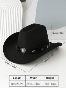 1pc Unisex Unique Elegant Cowgirl Hat With Turquoise Belt, Cowboy Hat, Diamond Hat In Boho Style Vintage Hat, Fashionable Red/Pink/Tomato Red Spinster Hat, Novelty Wide Brim Hat, Great Gift - Rhombus Diamond Chain 026 - View 9