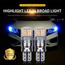 2 件 T10 W5W T15 W16W 双色汽车 LED 灯，超亮 3030 8SMD T10 灯泡，Canbus 无错误，铝制散热器，12V-28V，无极性，即插即用安装，适用于备用灯、停车灯、内饰灯、地图灯、顶灯