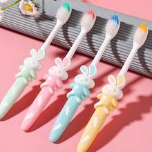 4pcs Kids Soft Bristle Cartoon Rabbit Handle Toothbrush, Baby Gum Protection - Multicolor - View 2