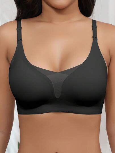 Women's Seamless Wireless Breathable Adjustable Mesh Bra, Autumn