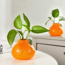 Jarrón de cerámica con diseño floral, recipiente hidropónico para plantas, adorno decorativo para escritorio, decoración del hogar para la sala de estar, decoración de la habitación, jarrón de flores, jarrón de vidrio