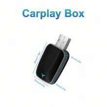 Adaptador inalámbrico de CarPlay, Convertidor de CarPlay con cable a inalámbrico, Conexión automática al sistema inteligente del automóvil, Plug and Play, Bluetooth CarPlay inteligente, ayuda a que CarPlay con cable y Android Auto se conecten de forma inalámbrica a Bluetooth/Wi-Fi