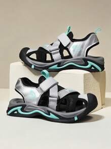 Boys' Close-Toe Lightweight Sport Outdoor Sandals For Summer, Children's Water Walking Sandals