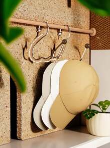 1pc Fashionable Minimalist Swan Shape Hat Hanger Rack, Multi-Functional Stainless Steel Damage Free Hook Organizer For Home, Wardrobe, Hallway, Bedroom Decor