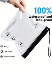 3pcs/1pc Clear Travel Toiletry Bag, Airport Security Liquids Bags, Travel Accessories Makeup Bags, Waterproof Wash Bags, Holiday Essentials For Men Women School Supplies Travel Essentials Pouch Make Up Bag Cosmetic Bag Makeup Pouch Beauty Travel Must Haves Beach Vacation Summer School Accessories Back To School Stuff Back To School Supplies