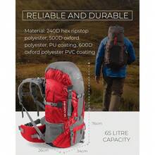 Discovery 65L & 85L Rucksack – Lightweight Waterproof Hiking Backpack With Rain Cover, Ideal For Camping, Trekking, And Travel