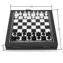 5-In-1 Magnetic Foldable Chess Board Game Checkers Backgammon Snake & Ladders Fly Chess Family Party Games - Purple - View 4