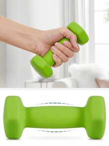 SONGMICS Juego de mancuernas hexagonales con soporte - 2 x 1 kg, 2 x 2 kg, 2 x 3 kg, Neopreno con acabado mate, Pesas para gimnasio en casa, Lima, Azul Verdoso y Gris Claro MSYL612GN - Multicolor - Ver 7