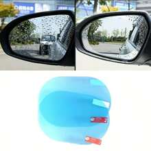 2 piezas Película transparente impermeable para el espejo retrovisor del coche, accesorios antivaho y resistentes al agua