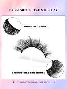 Asiteo New Hot Selling 7 Pairs Cat Eye False Eyelashes, Thick Curly Lashes, Flared Ends, Long Lashes, Fluffy Soft Natural Looking Faux Mink Eyelashes - 眼尾拉長款 - 查看 5