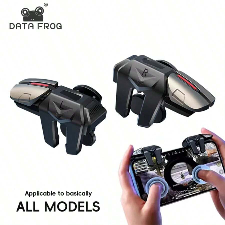 DATA FROG DATA FROG G21 Six Fingers Mobile Phone Android IOS Game Trigger For Aim Shooting L1 R1 Alloy Key Button For IPhone