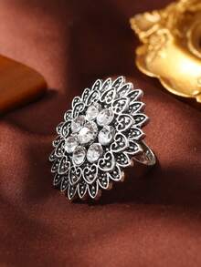 1 chiếc nhẫn hở thiết kế gương mini phóng đại - Màu Bạc Cổ - Xem 4