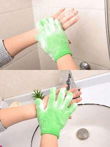 12 件/1 件沐浴去角质手套，可重复使用沐浴手套，用于擦洗、背部磨砂、按摩和身体去角质，身体清洁配件家居浴室装饰秋季装饰返校 - 彩色 - 查看 9