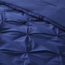 7 Pieces (Full/Queen/King) Elegant Bed In A Bag Comforter Set, Twin(5 Pieces),Stylish Solid Comforter, Soft Microfiber, Comfortable And Warm, Cloud-Like Soft Bedding Set, Bedroom Decor For Spring/Summer/Autumn/Winter, Ideal Gift - DarkBlue - 查看 6