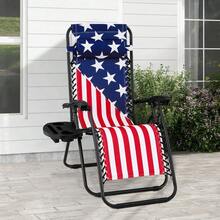 Silla reclinable plegable de gravedad cero para exterior con bandeja desmontable - 1 - Ver 3