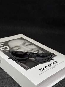 Unisex Y2K Cyberpunk Style Glasses, Fashionable Night Vision Yellow Frame Glasses