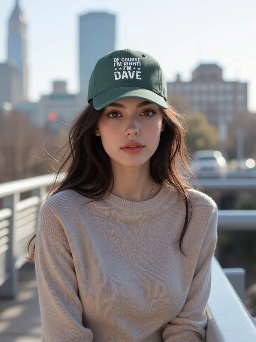 1pc Rose Red Letter Print Baseball Cap, Summer Holiday Festival Sun Protection - Multicolor - View 1