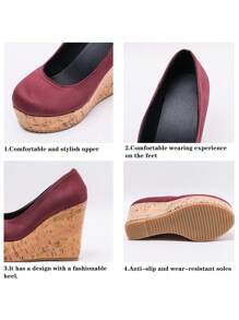 Women's Criss-Cross Elastic Wedge Slip-On Loafers, Versatile Chunky Platform Shoes, Stylish & Comfortable, 10cm Thick-Soled