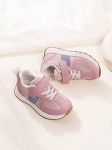 1 Pair Girls/Children Mesh Comfortable Simple Design Durable Non-Slip Sneakers, Versatile To Pair With Dresses, Suitable For Spring/Summer/Autumn - Pink - View 4