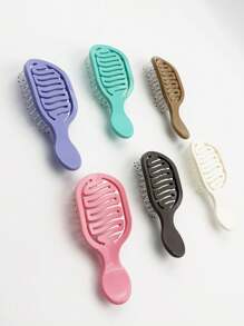 1 Mini Comb, Portable Pocket Hollowed Out Hair Comb, Wet And Dry Plastic Comb For Daily Travel Use,Back To School,Travel Holiday Essentials,Hair Accessories For Women