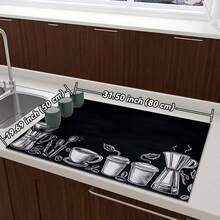 1 szt. Mata do ekspresu do kawy z żelem krzemionkowym, superchłonna, antypoślizgowa, odporna na zużycie, odpowiednia do blatów, kubków do kawy, misek, kuchni, restauracji, tarasów, wystroju wnętrz - A - Zobacz 14