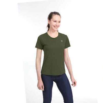  Wulibike Women's Running Tops Breathable Soft - Quick-Dry UV Protection Gym T-Shirts - Reflective Sports Tops For Women UK - 3 Or 5 Pack