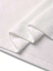 Printed 100% Pure Cotton Round Neck Shirt For Men With Street Style, Comfortable And Skin-Friendly Casual Sport Top Shirt - White - View 3