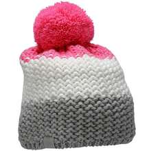 4F Girls HJZ22 JCAD006 Knitted Pom Pom Beanie (Fuchsia)
