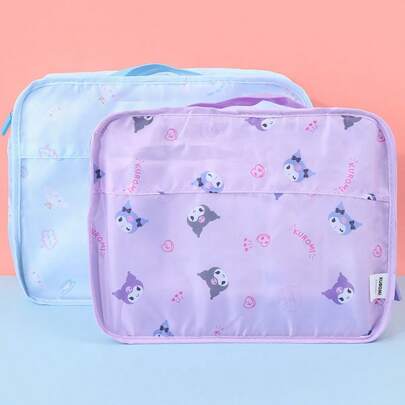 Miniso Sanrio Kuromi Cute Cartoon Travel Set (3 Pieces) - Purple, Fashionable, Lightweight And Easy To Carry (1 PC)