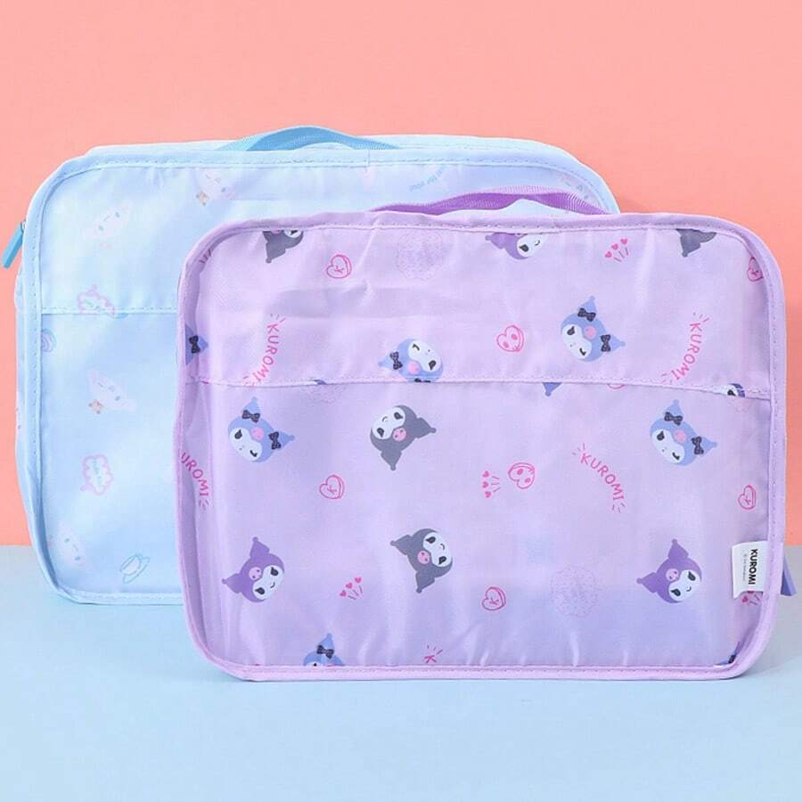Miniso Sanrio Kuromi Cute Cartoon Travel Set (3 Pieces) - Purple, Fashionable, Lightweight And Easy To Carry (1 PC) - Purple - View 1