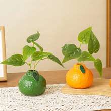 Jarrón de cerámica con diseño floral, recipiente hidropónico para plantas, adorno decorativo para escritorio, decoración del hogar para la sala de estar, decoración de la habitación, jarrón de flores, jarrón de vidrio