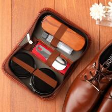 11 件套鞋子清洁套装 - 包括鞋刷、鞋油、擦鞋布、鞋拔等，适用于皮鞋、沙发、衣物居家护理