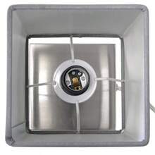 Petite Stick Lamp With USB Charging Port And Fabric Shade - Simple Designs - Gray/Silver - View 6