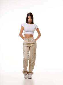 CROPPED MANGUINHA COSTAS NUAS FEMININO POLIAMIDA - Branco - Visão 3