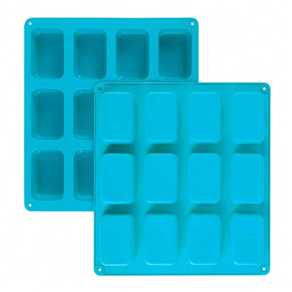 Mini Formas de Silicone Pão Pequeno, Assadeira de Cupcake com 12 Cavidades - Formas de Papel para Muffin Grátis - Antiaderente, 100% Silicone e Seguro para Lavar na Máquina de Lavar Louça