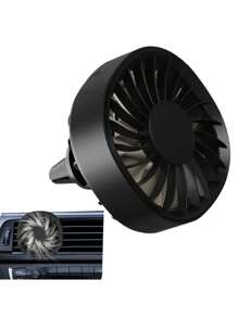 1 pièce Ventilateur de montage sur bouche d'aération de voiture avec lumière colorée, 3 vitesses de vent, faible bruit, ventilateur de refroidissement USB pour véhicules, mini ventilateur de voiture