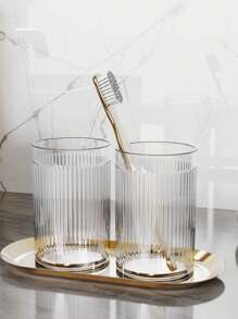 Multi-Functional Transparent Lightweight Mouthwash Cup, Luxury Travel Portable Toothbrush Cup, Suitable For Outdoor Use, Household Toothbrush Cup, Bathroom Mug, Bathroom Accessories, Light Luxury Wash Cup, Student Dormitory Toothbrush Cup, Bathroom Toothbrush Cup, Light Luxury Mouthwash Cup, Toothbrush Cup, Household Simplicity, Couples Cups, Hotel Guest House Plastic Toothbrush Cups Back To School