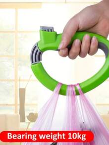 单手自锁购物袋架 - 轻松牢固抓握，方便携带 塑料提手 省力购物提手 蔬菜提手 家用 解放双手 母亲节礼物，送给妈妈的礼物，送给母亲的礼物