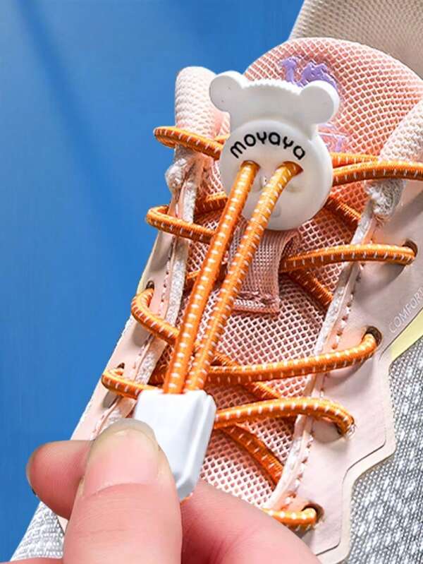 1 Paio di ferma lacci di scarpe in plastica ABS a forma di cartone animato, fermalacci elastici senza lacci per palestra e attività all'aperto, accessori unisex