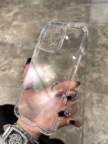 Minimalist High-End Full Coverage Transparent Phone Case Compatible With IPhone 17 Pro Max, 16 Pro Max, 16, 16 Pro, 16 Plus, 11, 15, 15 Pro, 15 Pro Max, 12, 13, 14 Pro Max, XS, XR, 11 Pro, 11 Pro Max, 12 Pro, 12 Pro Max, 13 Pro, 13 Pro Max, 7 Plus, 14 Pro, 14 Pro Max, 14 Plus, 7 Plus, 8 Plus, 8, SE 2, 12 Mini, 13 Mini, S26 Ultra, S25 Ultra, S24 Ultra, S23 Ultra, Acrylic Hard Shell, Anti-Yellowing - All Inclusive and Transparent - View 3