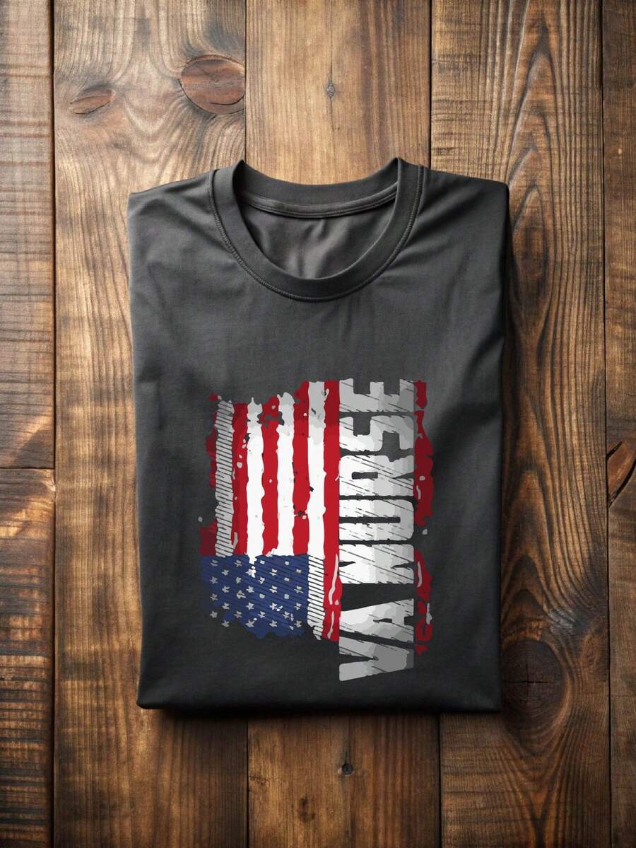 VA Nurse Shirt, Veterans Affairs Nurse T-Shirt, Patriotic Nurse Tee, Nursing Crew Shirts, Military Nurse T-Shirts, American Flag Tees TT866 - Black - View 1