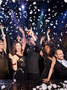 3个装彩色纸屑礼炮，派对装饰和礼物，适用于婚礼、生日、毕业典礼、周年纪念日、新年和其他场合 - 彩色 - 查看 4