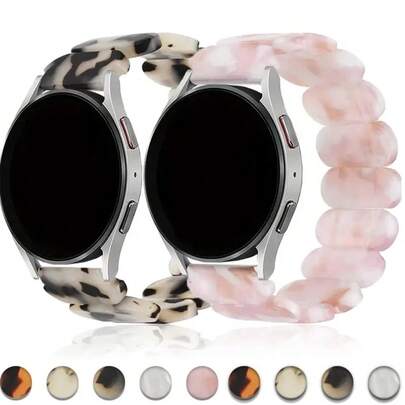 20mm/22mm Strap For Watch Band 7 6 5 4 FE 40mm 44mm 45mm Resin Band Replacement Bracelet For Galaxy Watch Gear S3/Active 2