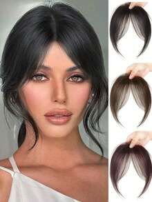 女士合成刘海假发，自然侧刘海蓬松，可添加发片刘海 - 彩色 - 查看 2