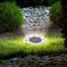 2/4Pcs 8LED Solar Buried Lights, Outdoor Home Garden Street Lights, Garden Atmosphere Decorative Landscape Lawn Buried Lights