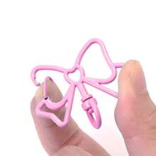 5-20pcs 33x39mm Bowknot Shape Spring Lobster Clasps Hooks Key Rings Mix Keychain Clasps Hook For Diy Keyring Bag Doll Pendant Jewelry Makings - Multicolor - View 3