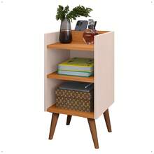 Kit With 2 Bedside Tables With Retro Legs And Compact Max Cell Phone Holder - Beis - Ver 7