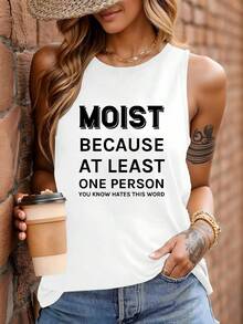 Moist Hates Embrace The Cringe Factor Women's Vest - 白色 - 查看 1